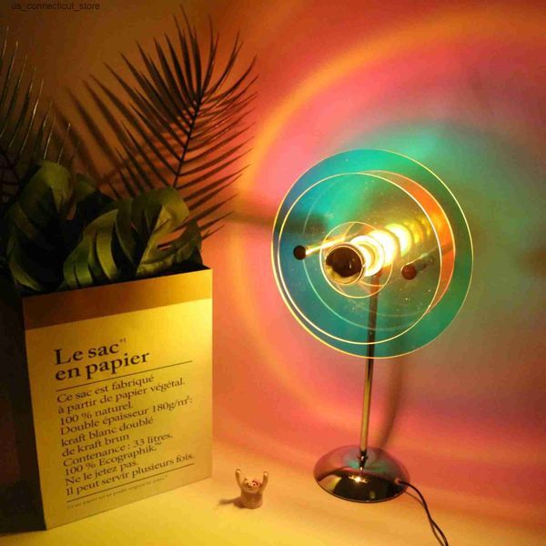 Novelty Lighting Ins Creative USB Plug-in Night Lamp Colorful Bauhaus Table Lamp Internet Celebrity Atmosphere Light Bedroom Romantic Floor Lamp L240910
