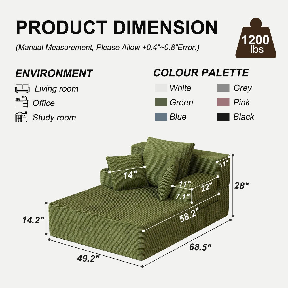 Convertible Foam Sofa Chair