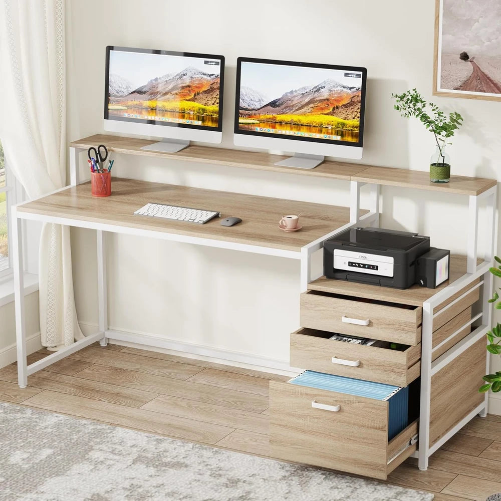 Tribesigns Computer Desk with File Drawer