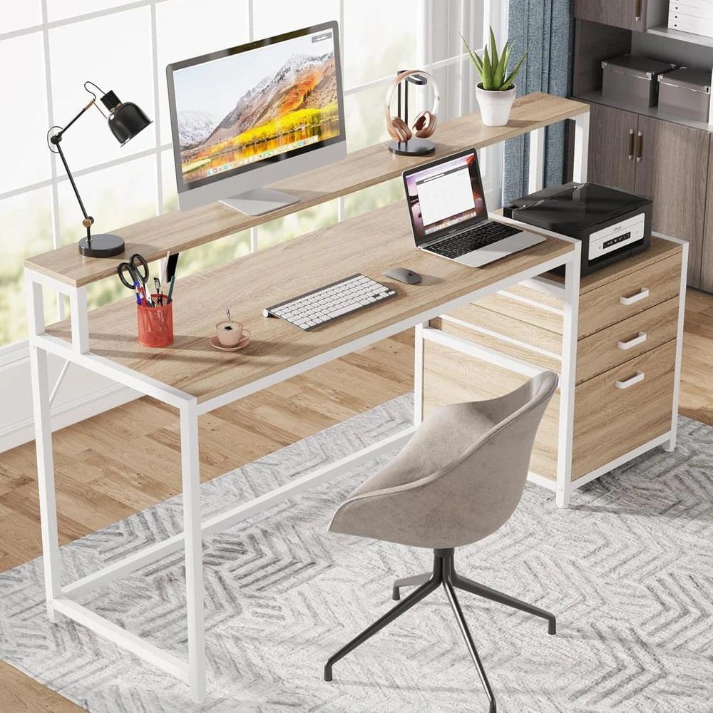 Tribesigns Computer Desk with File Drawer