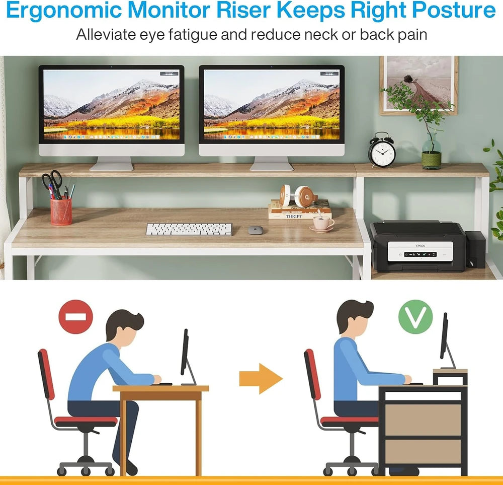 Tribesigns Computer Desk with File Drawer