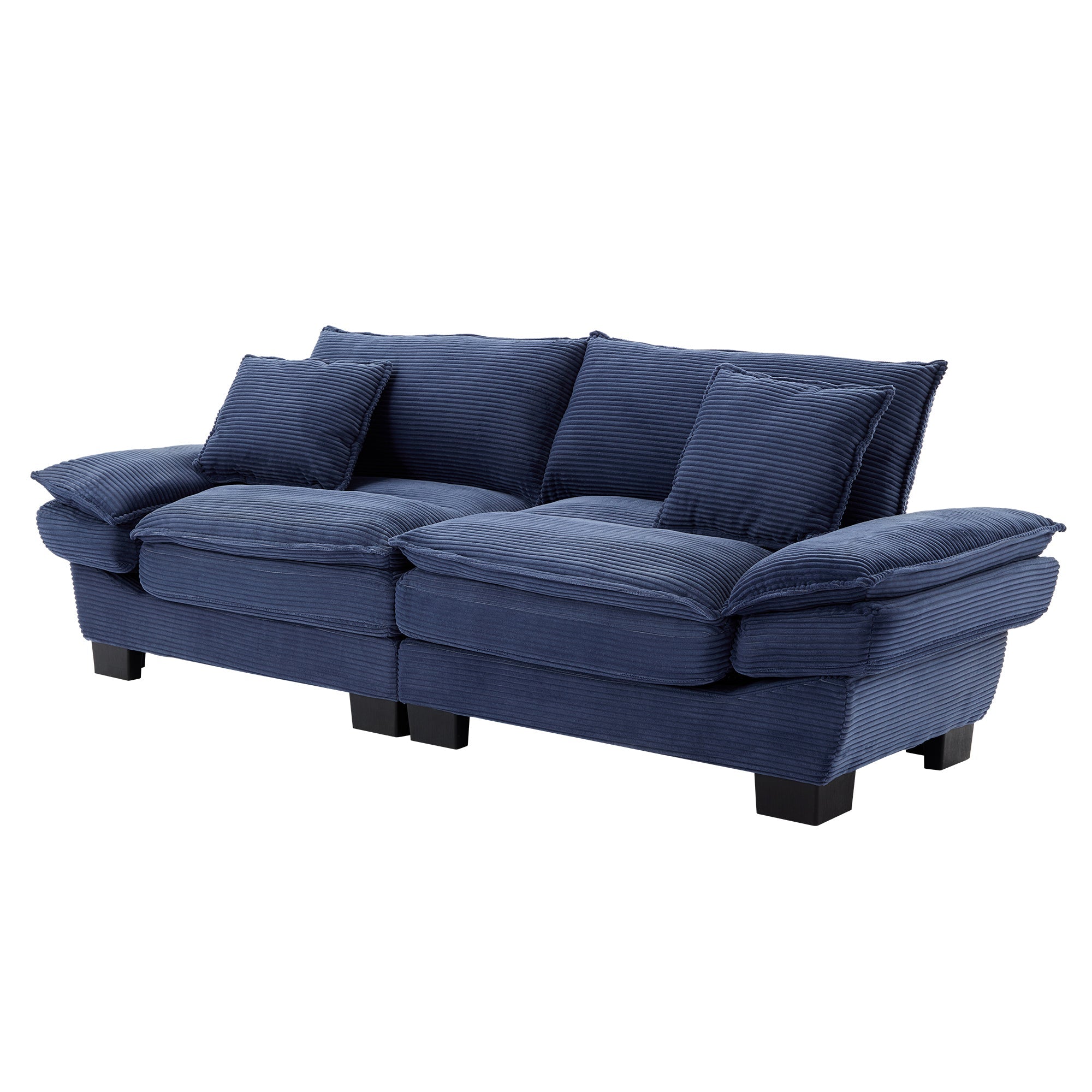 Corduroy Sofa  Couch Loveseat Sofa with Pillows