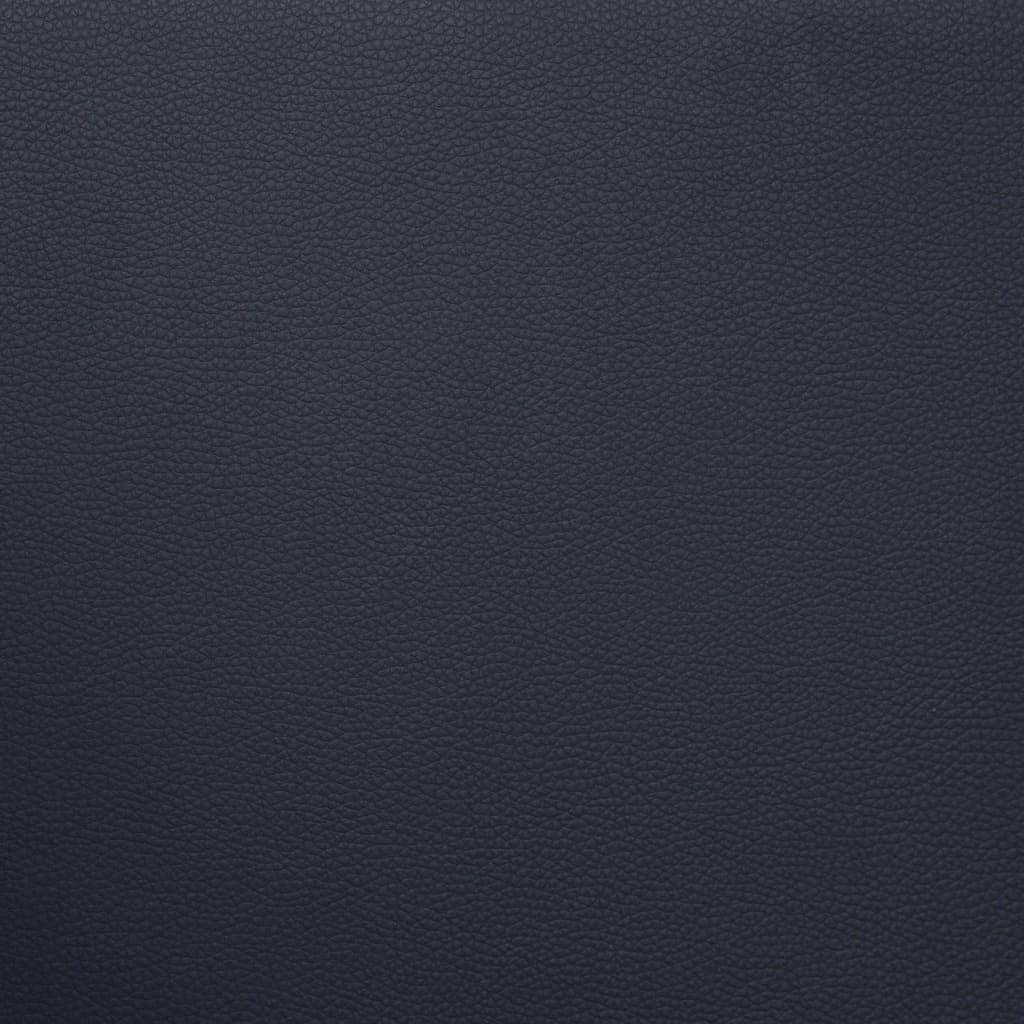 3-Seater Sofa with Cushions Black Faux Leather