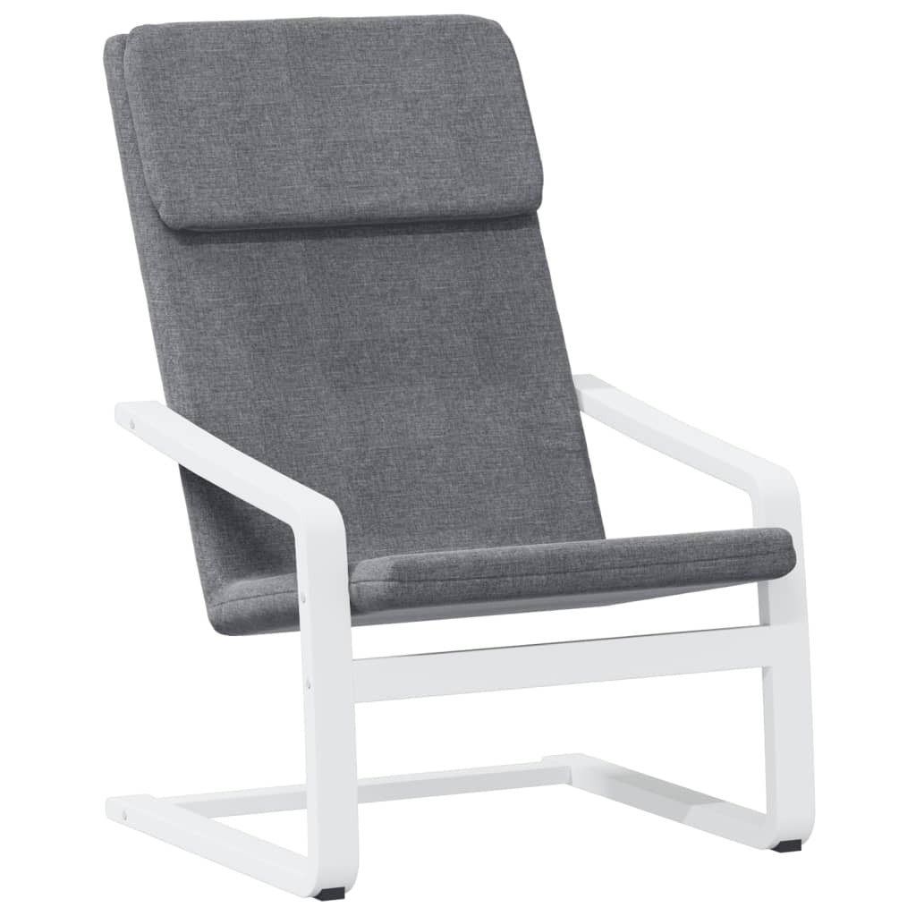 Relaxing Chair with Footstool Dark Gray Fabric