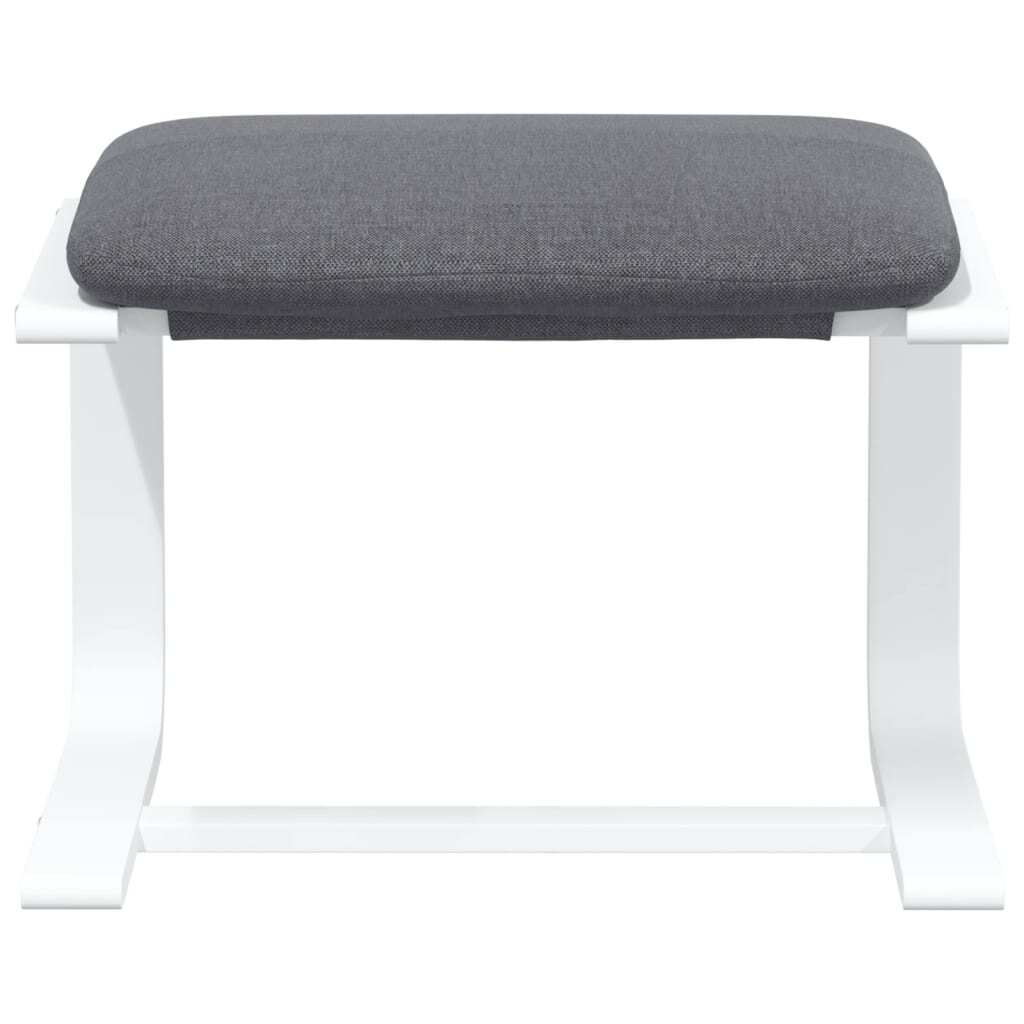 Relaxing Chair with Footstool Dark Gray Fabric