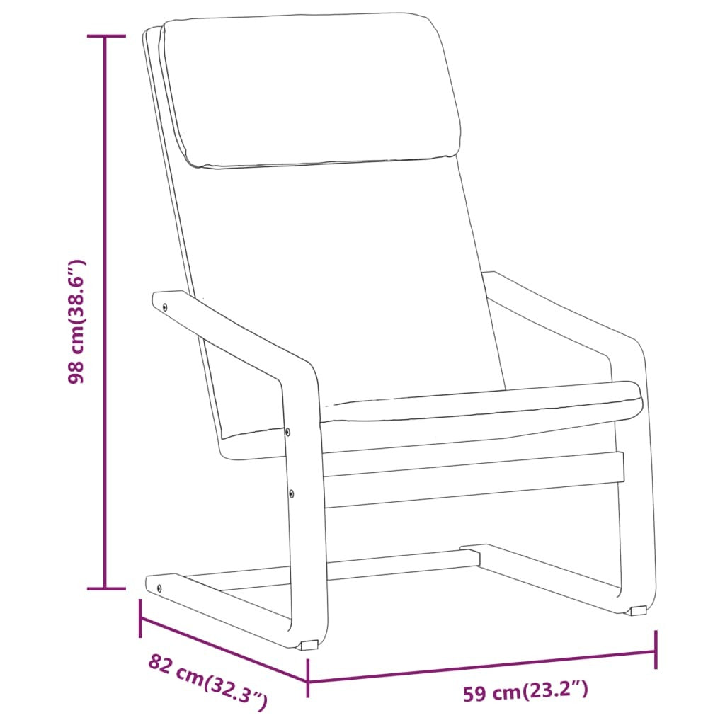 Relaxing Chair with Footstool Dark Gray Fabric
