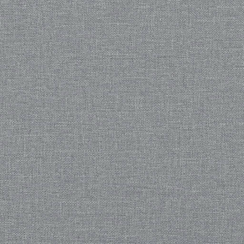 3-Seater Sofa with Footstool Light Gray 70.9" Fabric