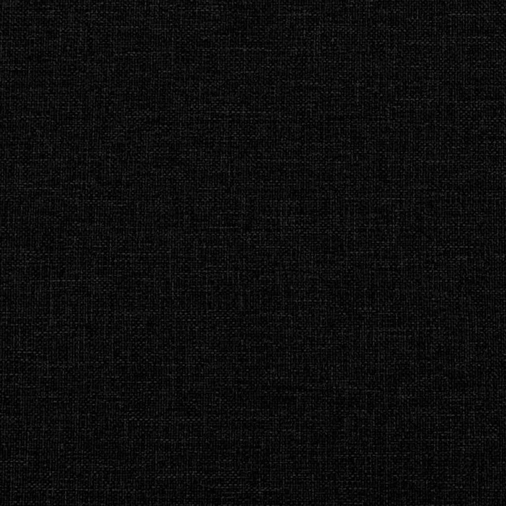 2 Piece Sofa Set with Cushions Black Fabric