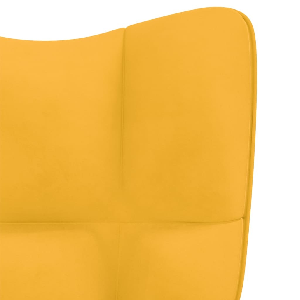 Rocking Chair Mustard Yellow Velvet
