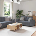 2 Piece Sofa Set with Cushions Dark Gray Velvet