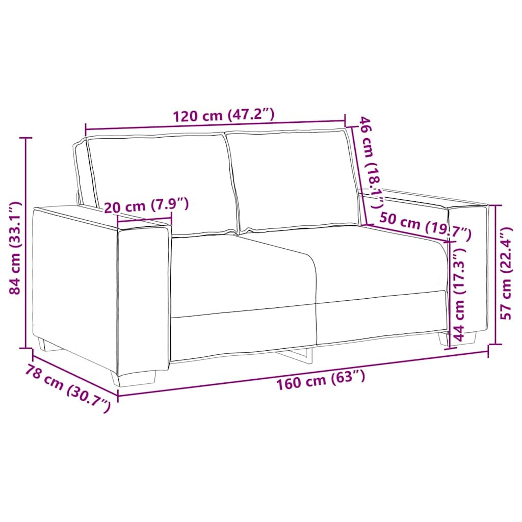 2 Piece Sofa Set with Cushions Dark Gray Velvet