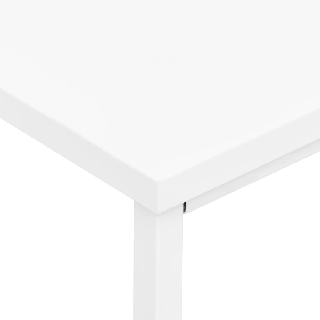Industrial Desk with Drawers White 41.3"x20.5"x29.5" Steel