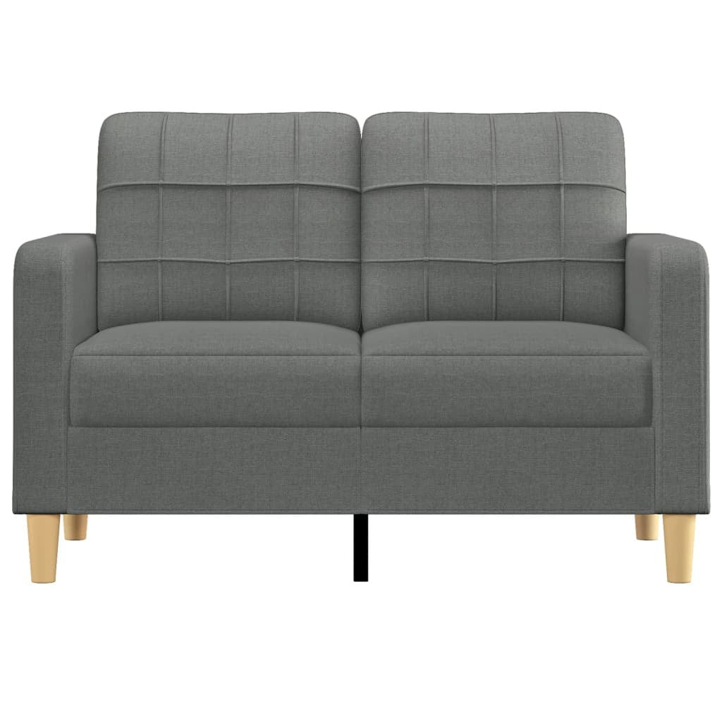2-Seater Sofa Dark Gray 47.2" Fabric