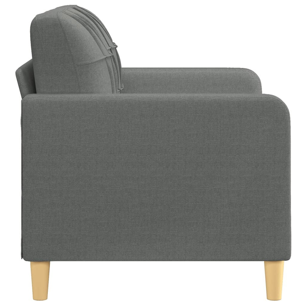 2-Seater Sofa Dark Gray 47.2" Fabric
