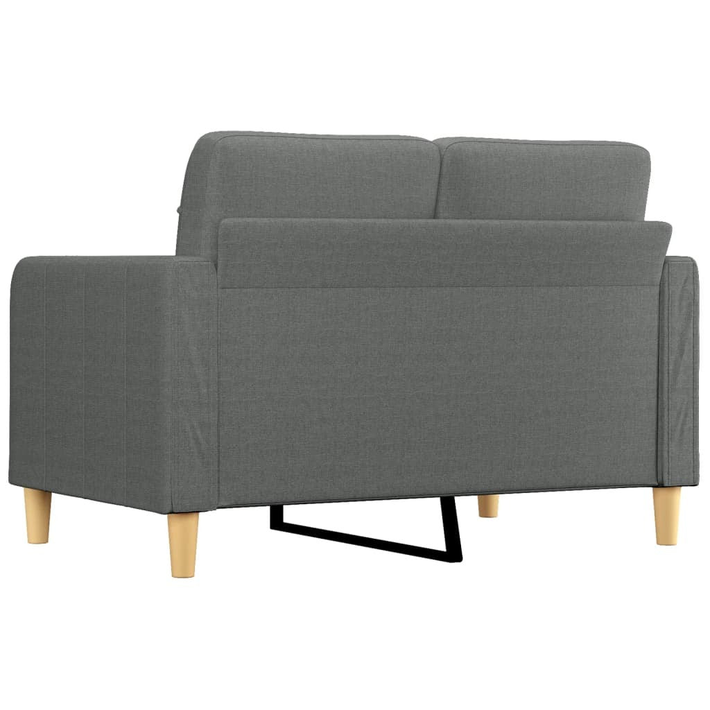 2-Seater Sofa Dark Gray 47.2" Fabric