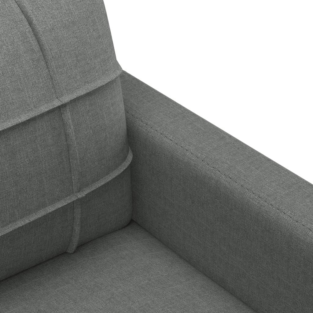 2-Seater Sofa Dark Gray 47.2" Fabric