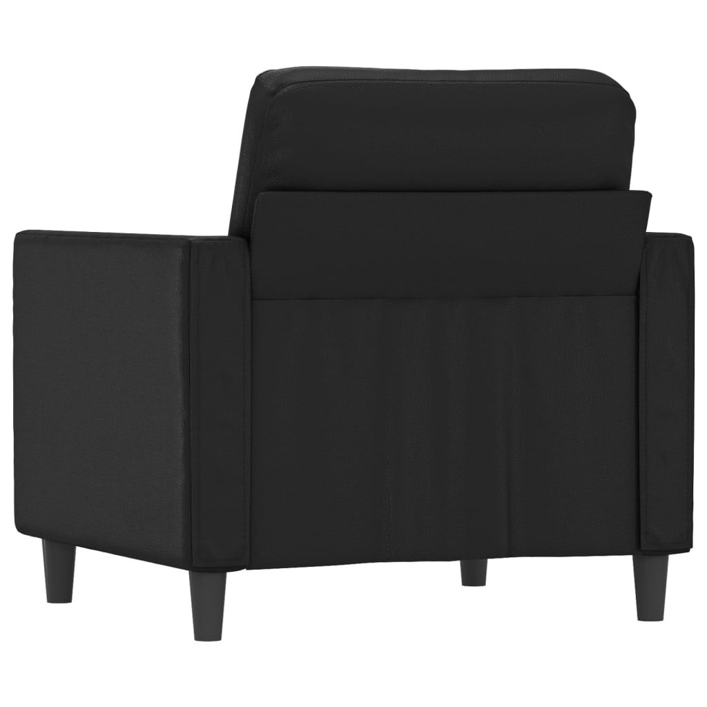 Sofa Chair Black 23.6" Faux Leather