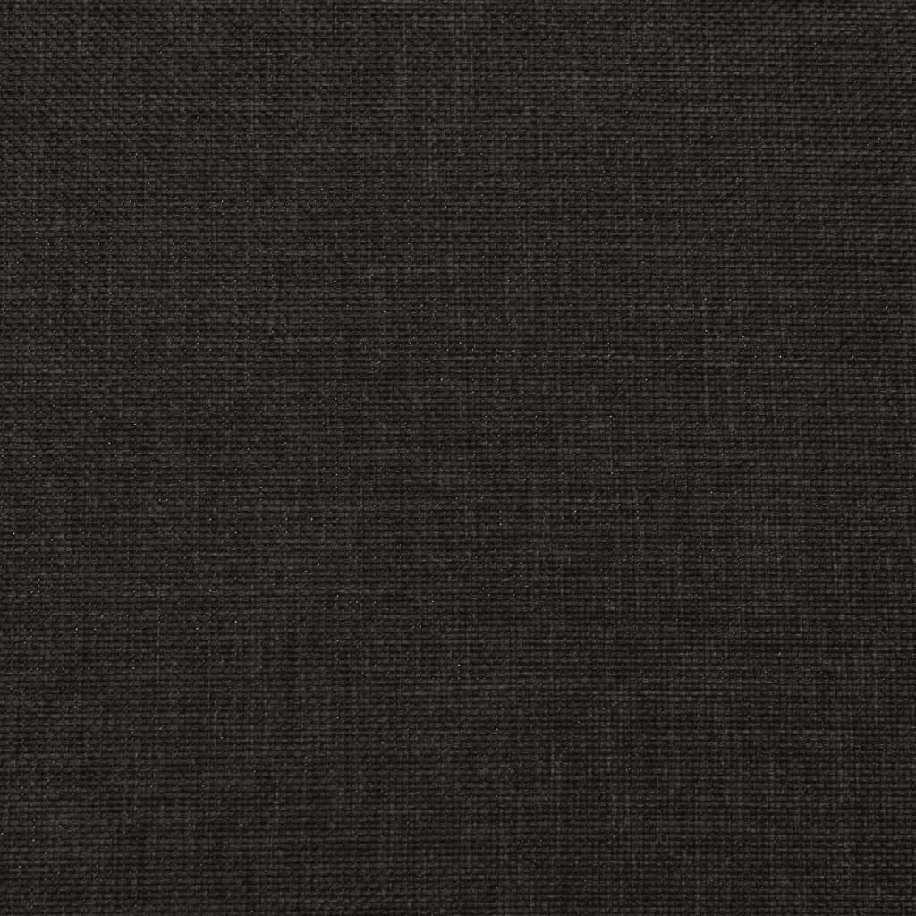 2-Seater Sofa Bed with Two Pillows Black Fabric