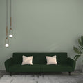 2-Seater Sofa Bed Dark Green Velvet