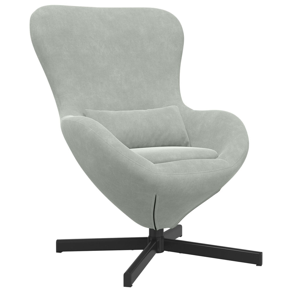 | Egg Chair | Light Grey 24.80 x 28.74 x 35.43 in Velvet