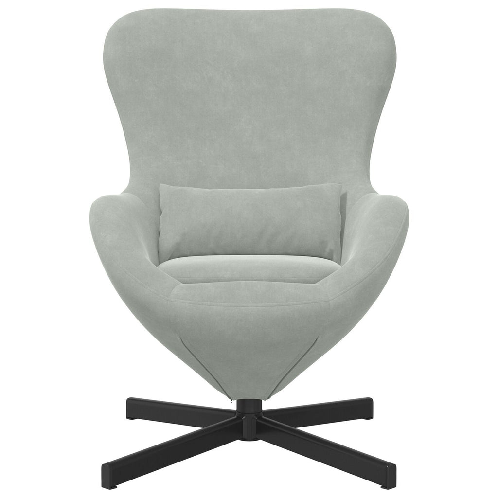 | Egg Chair | Light Grey 24.80 x 28.74 x 35.43 in Velvet