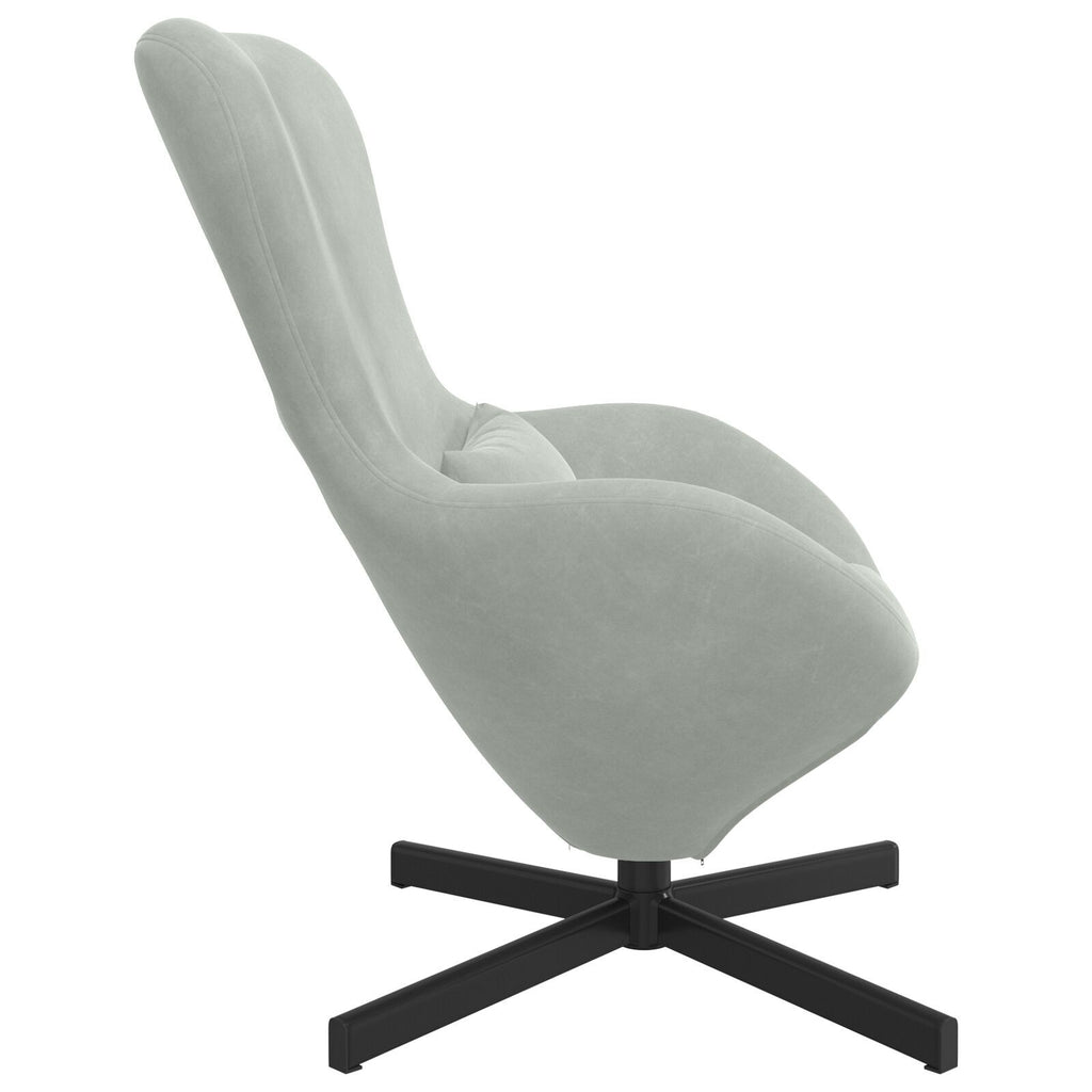 | Egg Chair | Light Grey 24.80 x 28.74 x 35.43 in Velvet