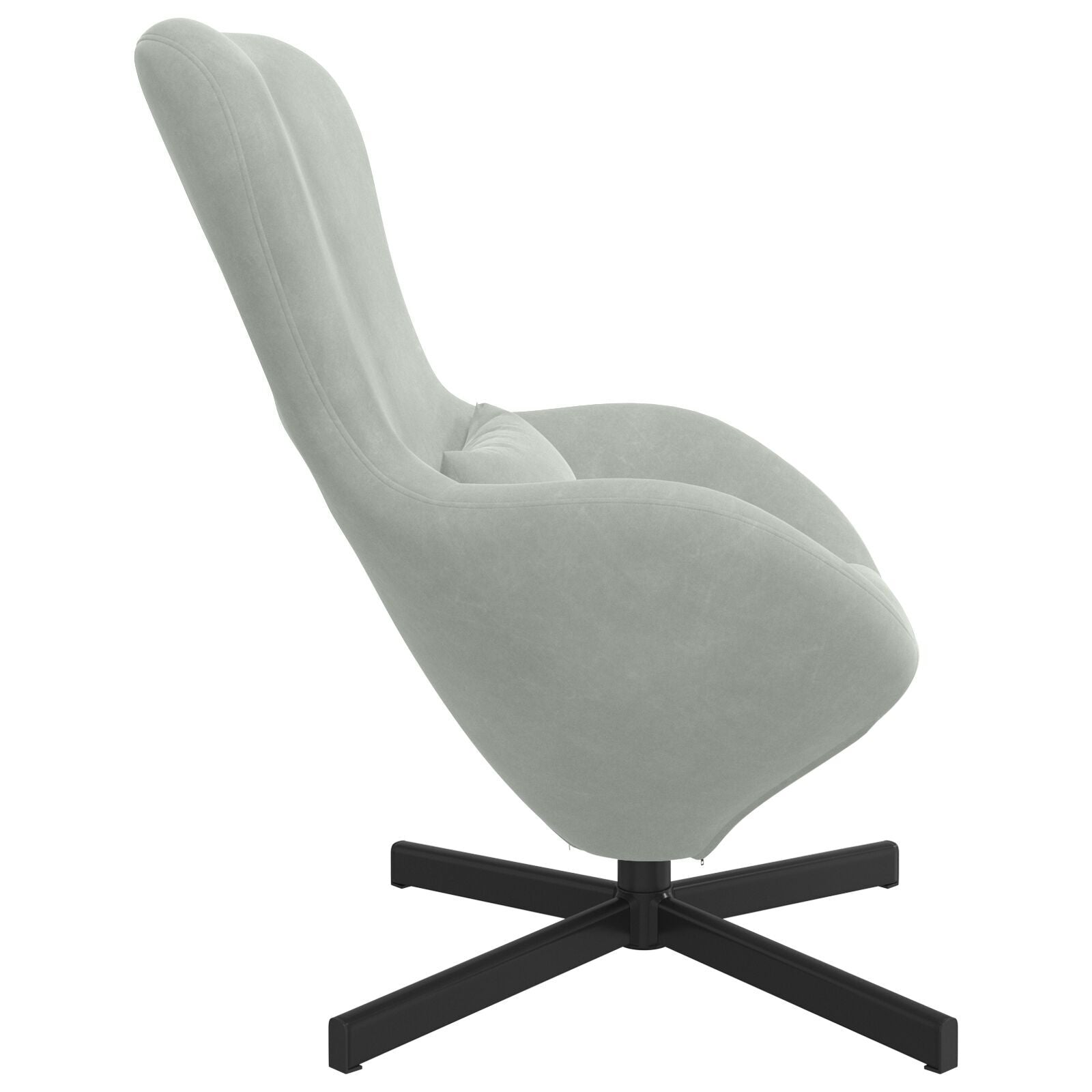 | Egg Chair | Light Grey 24.80 x 28.74 x 35.43 in Velvet