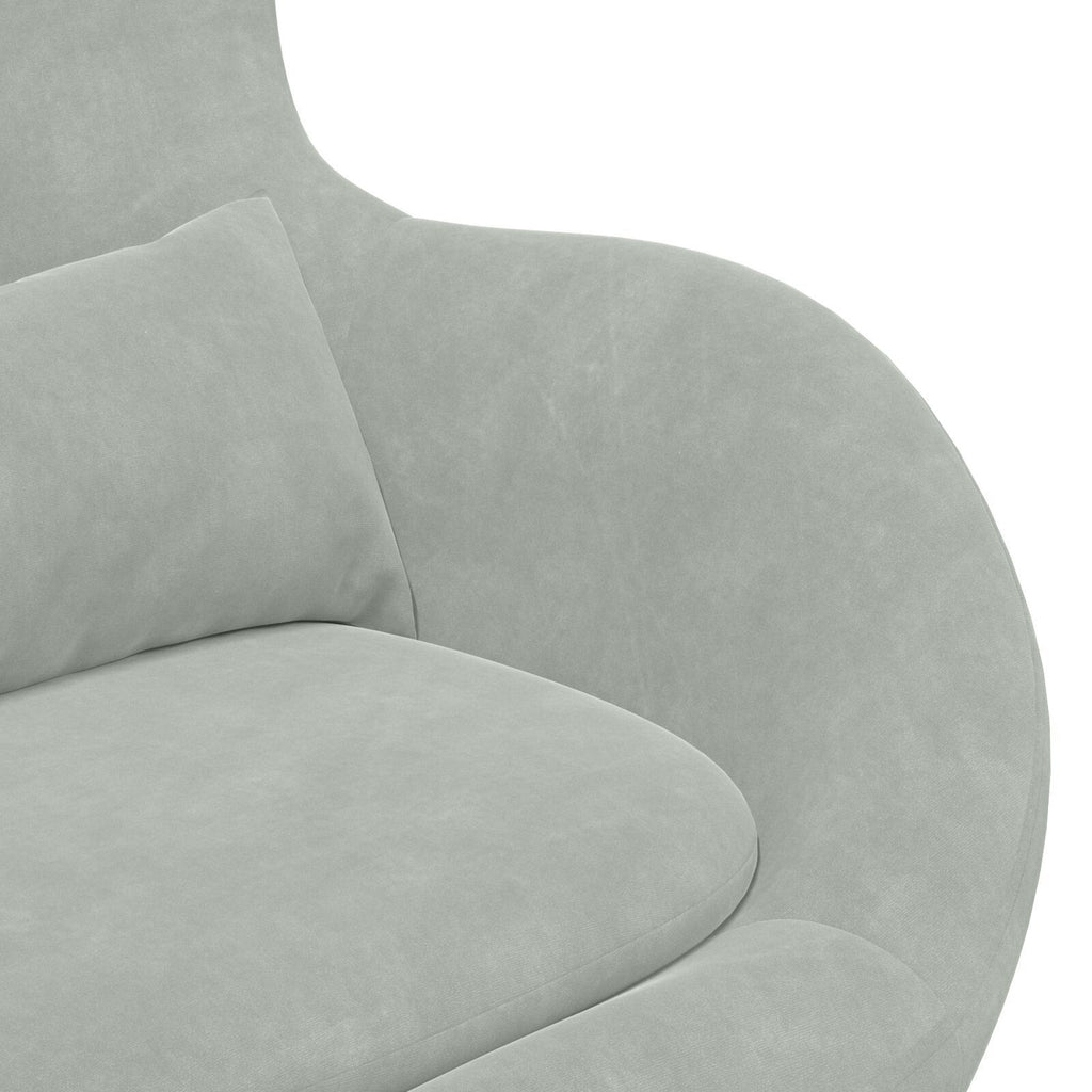 | Egg Chair | Light Grey 24.80 x 28.74 x 35.43 in Velvet