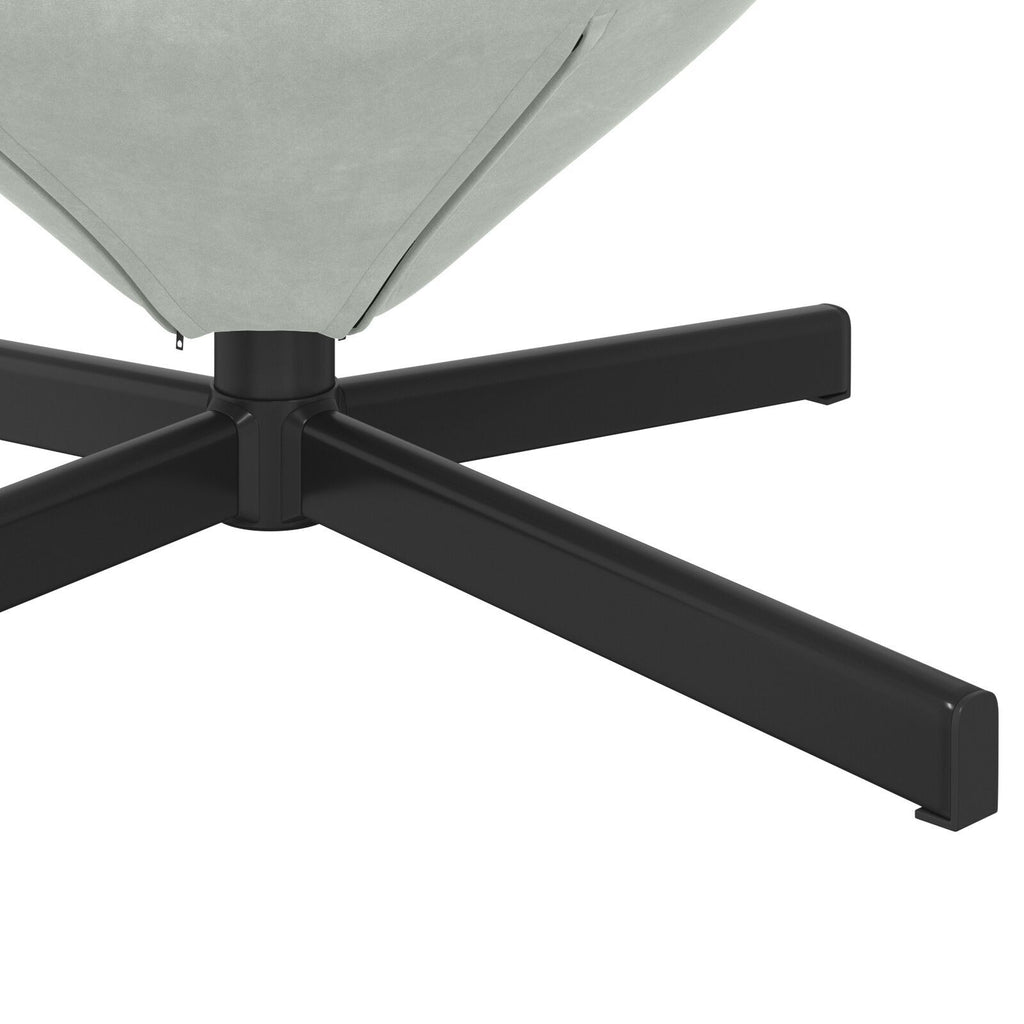 | Egg Chair | Light Grey 24.80 x 28.74 x 35.43 in Velvet