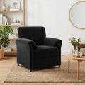 1-Seater Sofa Black 34.65 x 32.68 x 37.40 in Velvet