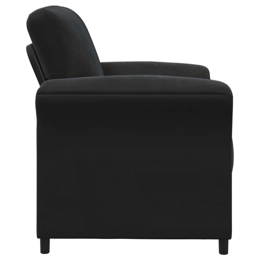 1-Seater Sofa Black 34.65 x 32.68 x 37.40 in Velvet