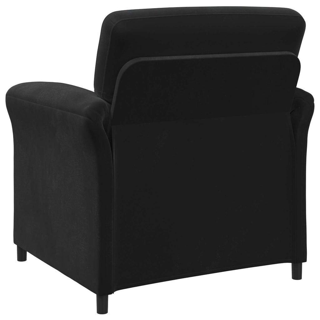 1-Seater Sofa Black 34.65 x 32.68 x 37.40 in Velvet