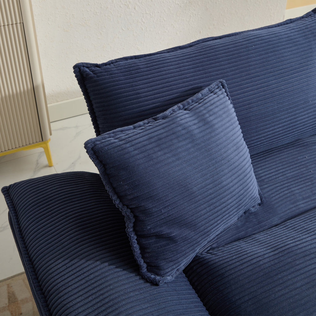 Corduroy Sofa  Couch Loveseat Sofa with Pillows