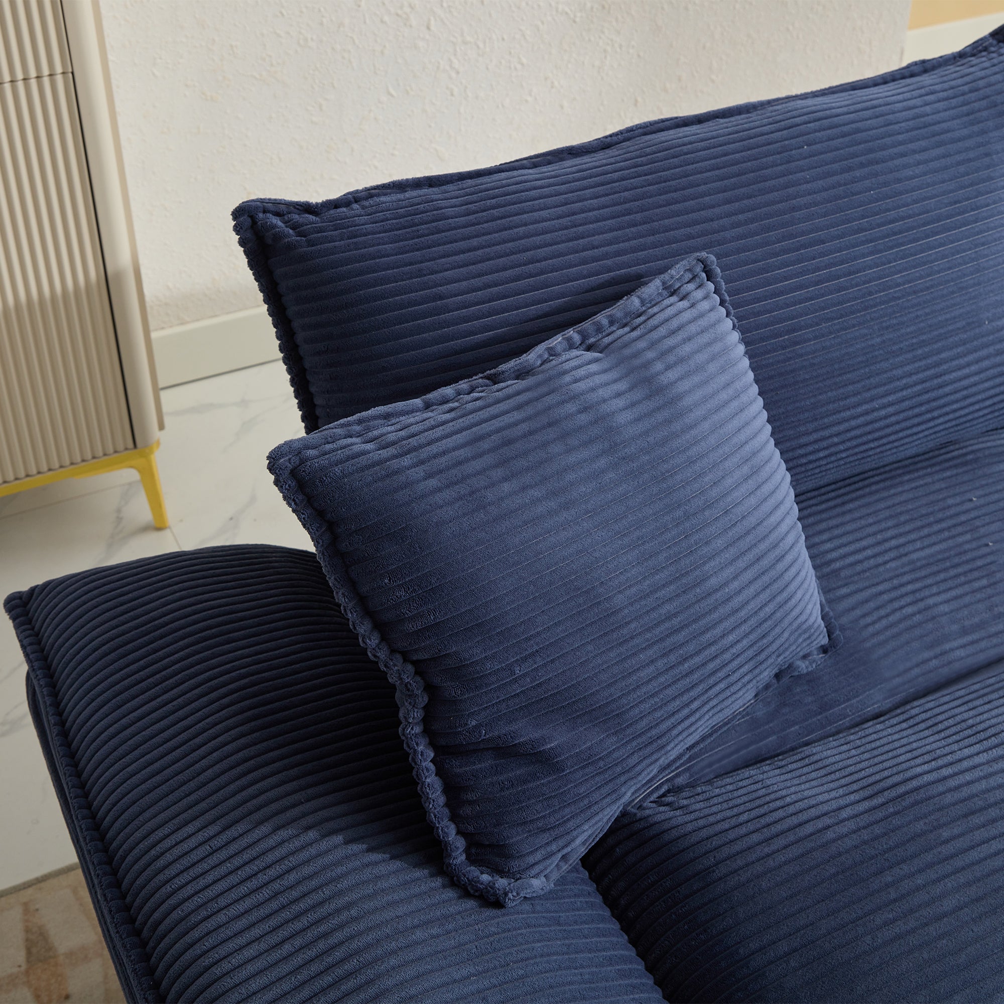 Corduroy Sofa  Couch Loveseat Sofa with Pillows