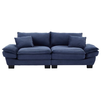 Corduroy Sofa  Couch Loveseat Sofa with Pillows