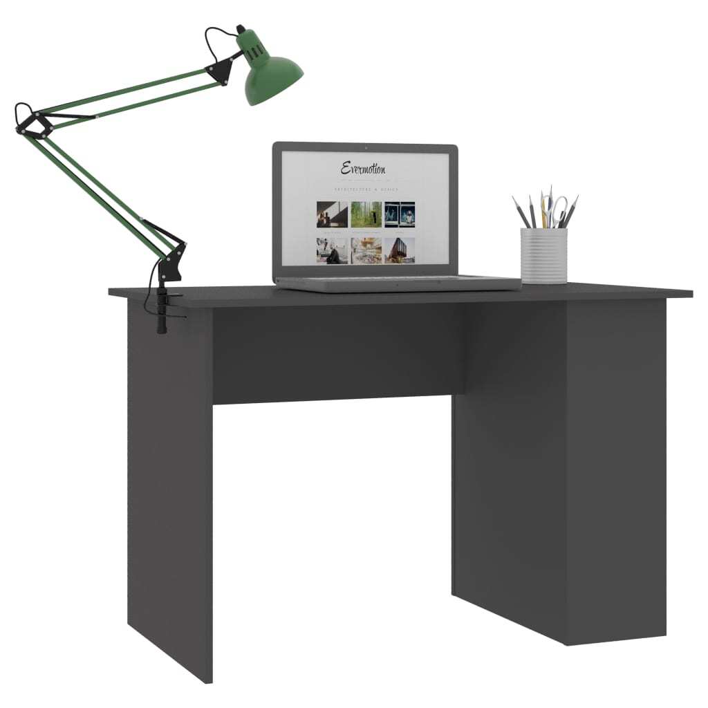 Desk Gray 43.3"x23.6"x28.7" Engineered Wood