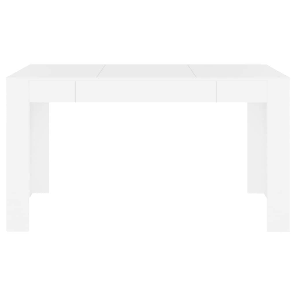 Dining Table White 55.1"x29.3"x29.9" Engineered Wood