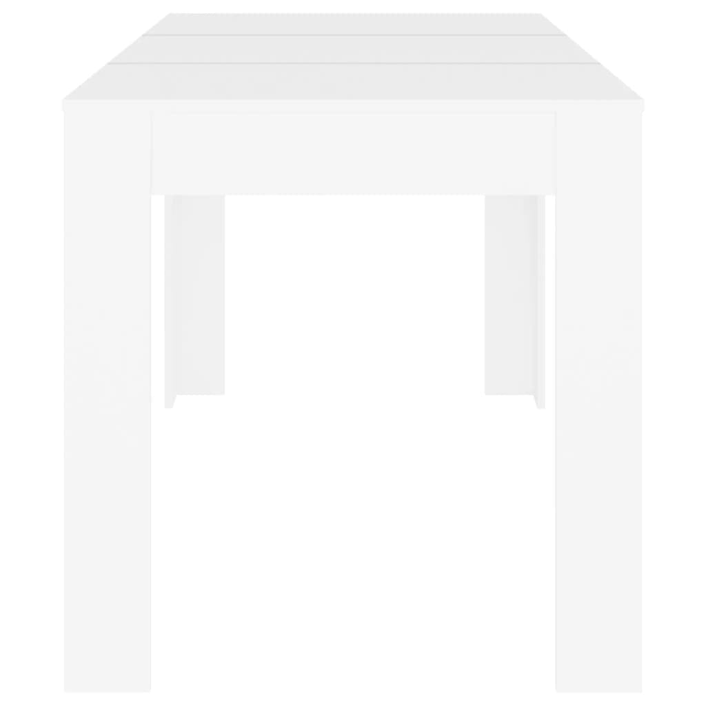Dining Table White 55.1"x29.3"x29.9" Engineered Wood