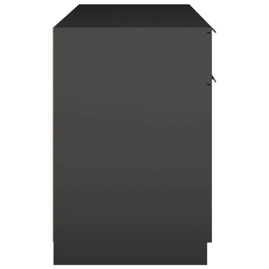 Desk Black 39.4"x19.7"x29.5" Engineered Wood