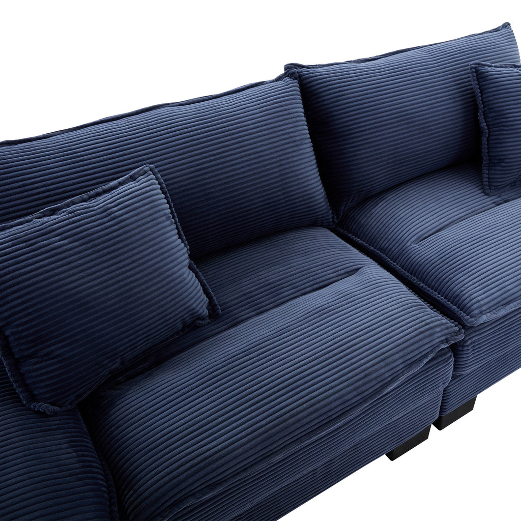 Corduroy Sofa  Couch Loveseat Sofa with Pillows