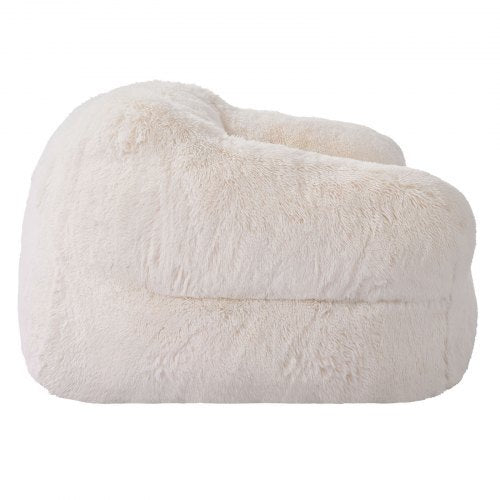 Bean Bag Chair, BeanBag Sofa Chair with Armrests for Adults, Fluffy Plush & High-Density Foam Filling Adult Bean Bag with Zapper, Comfy Lazy Sofa Chair Ideal for Living Room, Bedroom, Beige