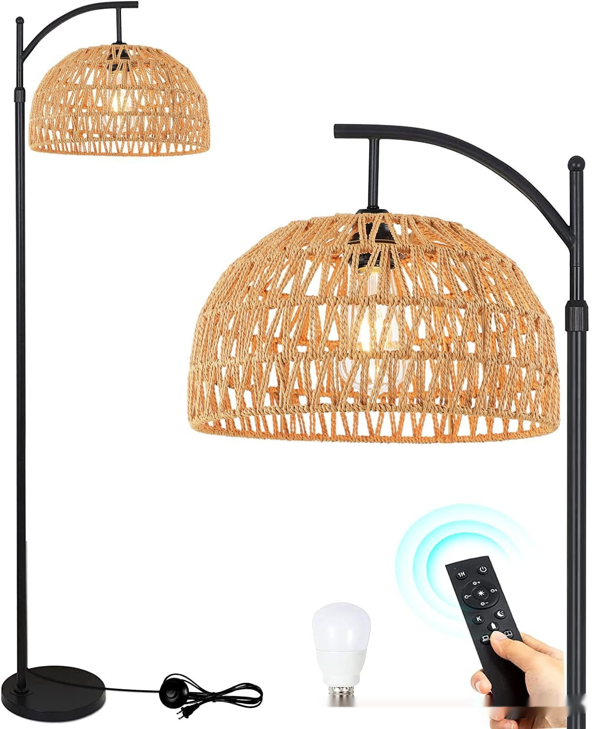 Light Source Power: Remote Control With Bulb, Specifications: Type F-UK, Electrical outlet:  - Simple Fashion Personality Living Room Floor Lamp