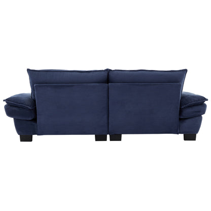 Corduroy Sofa  Couch Loveseat Sofa with Pillows